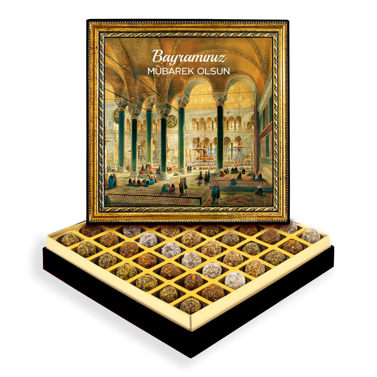 Ayasofya ve Bayram Çerçeveli Tablo Kutuda Şeker İlavesiz Lokma