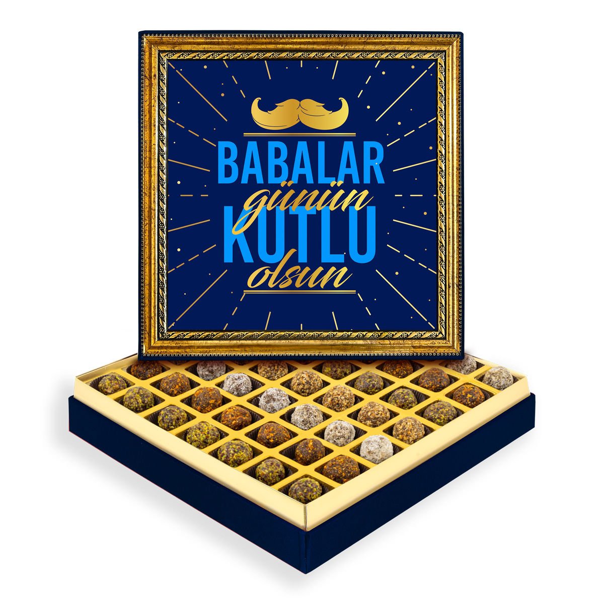 Babalar Günü Çerçeveli Tablo Kutuda Şeker İlavesiz Lokma
