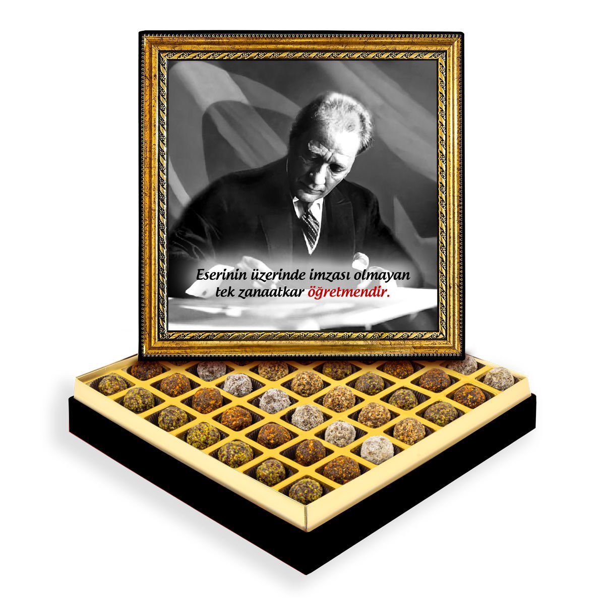 Başöğretmen Çerçeveli Tablo Kutuda Şeker İlavesiz Lokma