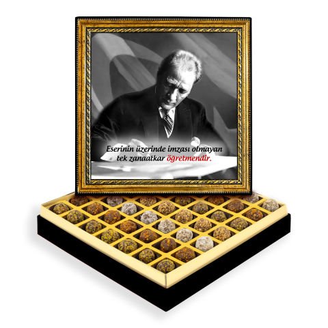 Başöğretmen Çerçeveli Tablo Kutuda Şeker İlavesiz Lokma