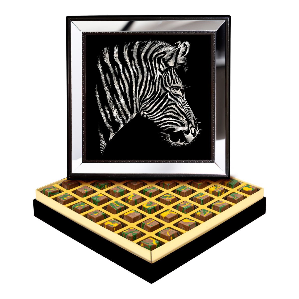Ayna Çerçeveli Zebra Kutuda Dubai Çikolatası