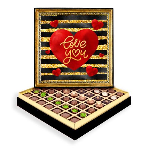 Love You Çerçeveli Tablo Kutu