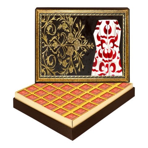 Çintemani Kaftan Çerçeveli Tablo Kutuda Logolu Çikolata
