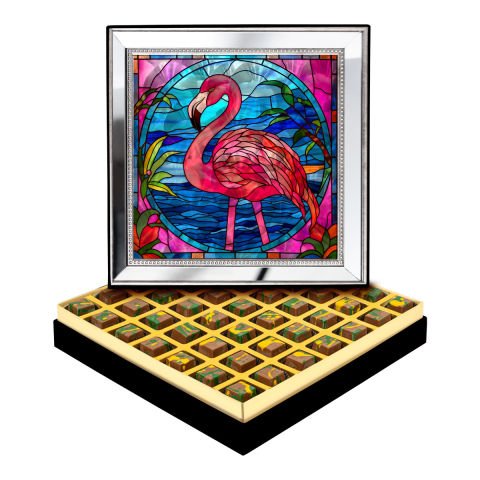 Ayna Çerçeveli Flamingo Kutuda Dubai Çikolatası