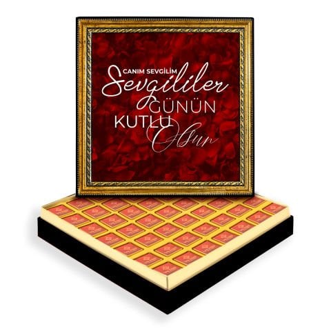 Canım Sevgilim Çerçeveli Tablo Kutuda Logolu Çikolata
