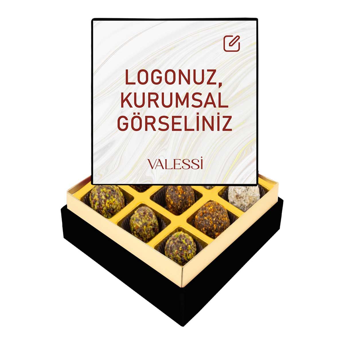 Kişiye Özel Tablo Kutuda Şeker İlavesiz Lokmalar Mini Boy (158 g.)