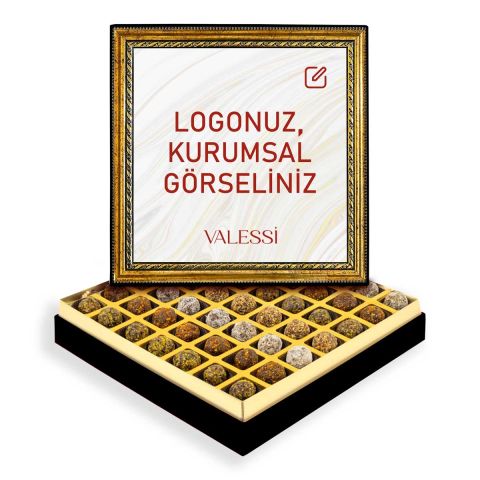 Kişiye Özel Tablo Kutuda Şeker İlavesiz Lokmalar Büyük Boy (859 g.)