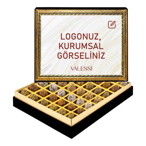 Kişiye Özel Tablo Kutuda Şeker İlavesiz Lokmalar Büyük Boy (859 g.)