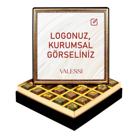 Kişiye Özel Tablo Kutuda Dubai Çikolatası Orta Boy (300 g.)