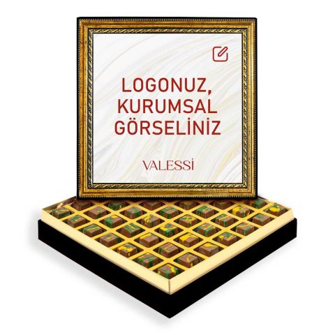 Kişiye Özel Tablo Kutuda Dubai Çikolatası Büyük Boy (588 g.)