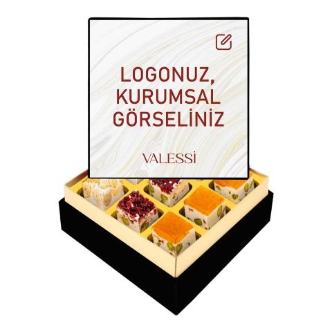 Kişiye Özel Tablo Kutuda Çerezli Nugat Mini Boy (150 g.)