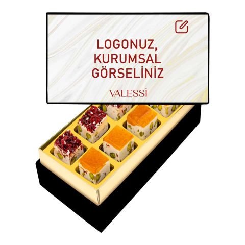 Kişiye Özel Tablo Kutuda Çerezli Nugat Mini Boy (150 g.)