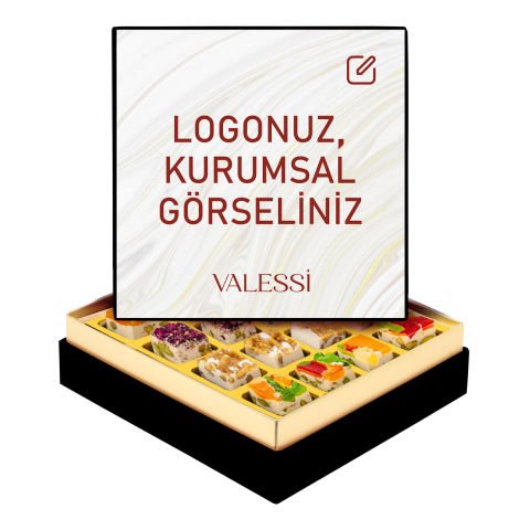 Kişiye Özel Tablo Kutuda Çerezli Nugat Küçük Boy (266 g.)