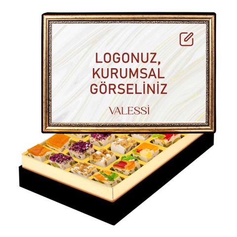 Kişiye Özel Tablo Kutuda Çerezli Nugat Orta Boy (416 g.)