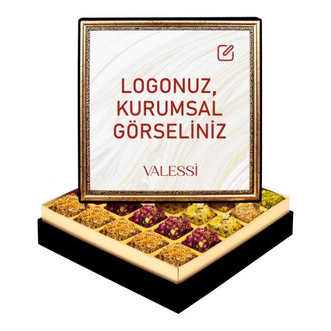 Kişiye Özel Tablo Kutuda Lokum Orta Boy (575 g.)