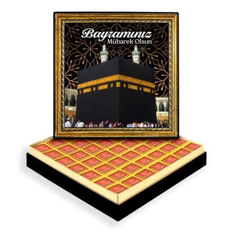 Kabe ve Bayram Çerçeveli Tablo Kutuda Logolu Çikolata