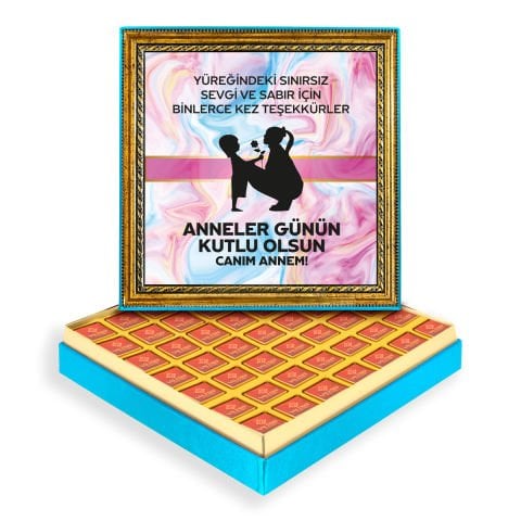 Sonsuz Sevgi Çerçeveli Tablo Kutuda Logolu Çikolata