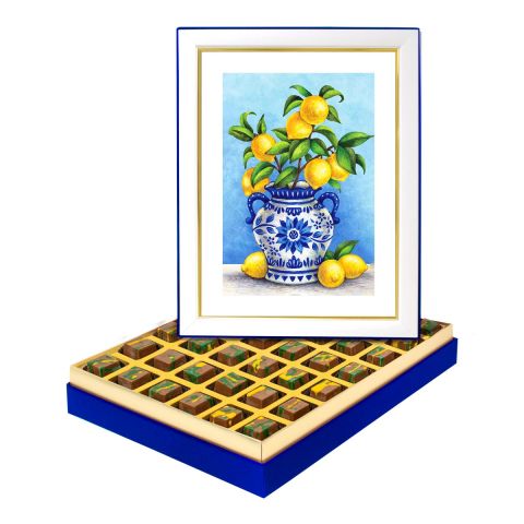 Modern Çerçeveli Limon Ağacı Kutuda Dubai Çikolatası