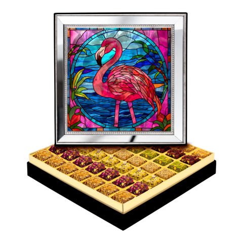 Ayna Çerçeveli Flamingo Kutuda Lokum