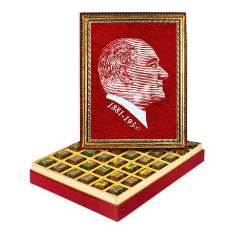 Sonsuza Dek Atatürk Çerçeveli Tablo Kutuda Dubai Çikolatası