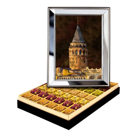 Ayna Çerçeveli Galata Kulesi Kutuda Lokum