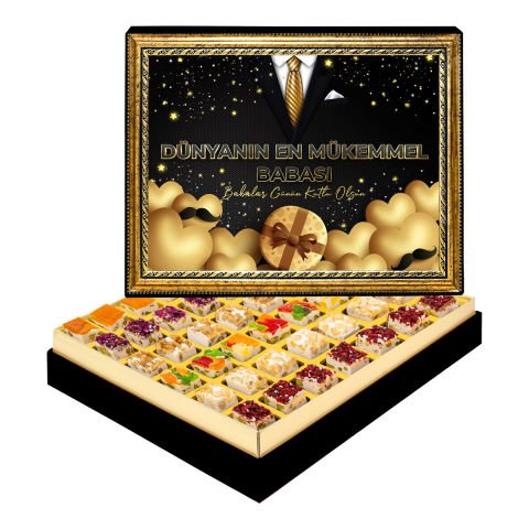 Mükemmel Baba Çerçeveli Tablo Kutuda Çerezli Nugat