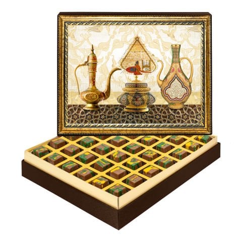 İbrikler Çerçeveli Tablo Kutuda Dubai Çikolatası