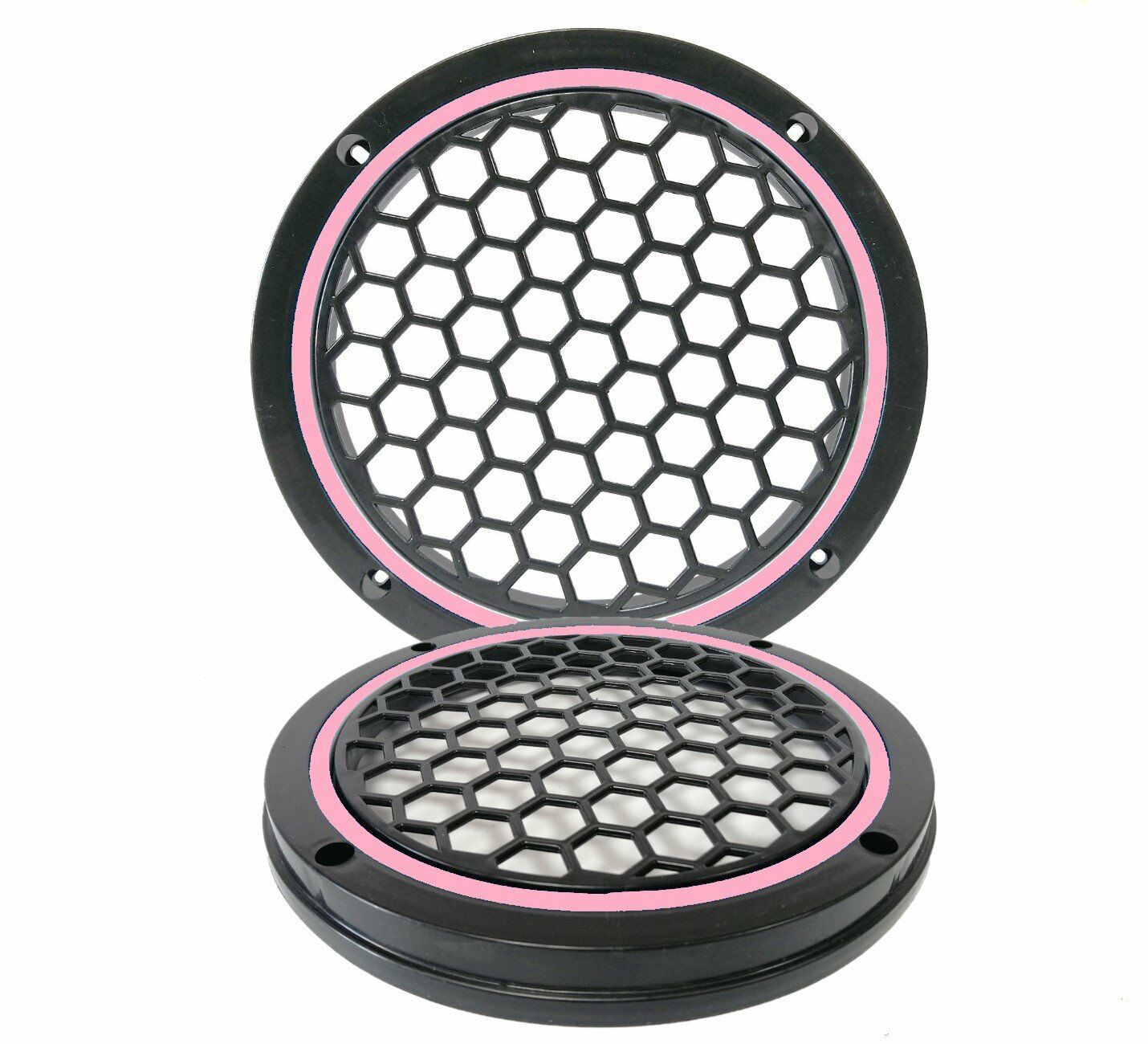 Garaj Dünyası Pembe Neon Ledli 16 Cm 2’li Hoparlör Kapağı
