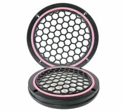 Garaj Dünyası Pembe Neon Ledli 16 Cm 2’li Hoparlör Kapağı