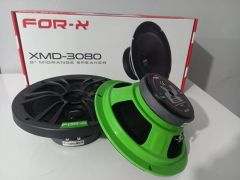 For-X 8 inc 20 Cm 300 Watt Midrange 2'li Hoparlör XMD-3080 Yeşil Kasa