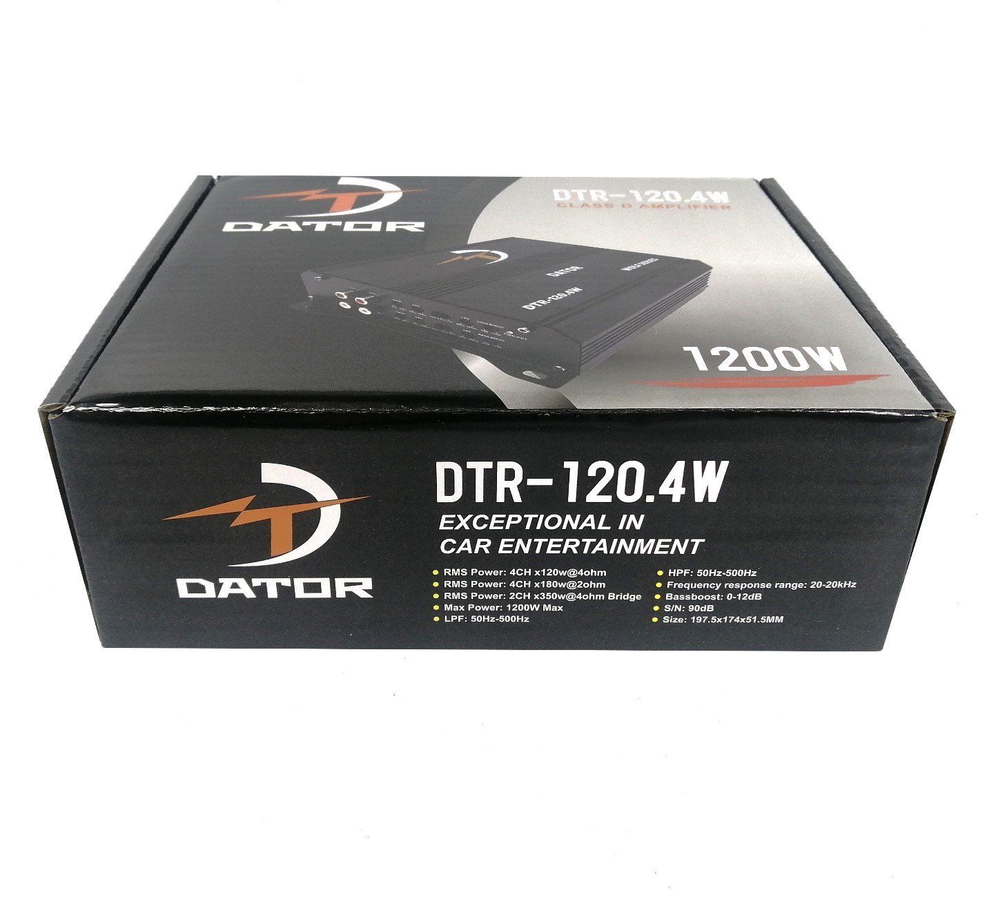 Dator DTR-120.4W Profesyonel 4 Kanal D Klas Anfi Kanal Başı 120W RMS 1200W Maksimum Güç Mini Kasa Wolf Seri