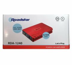 Garaj Dünyası Roadstar RDA-1240 4 Kanal AB Klass Oto Amfi 5000W Maksimum 100W RMS