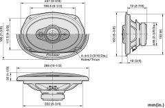 Pioneer TS-A6971F A Serisi 600 Watt Maksimum 100W RMS 6X9 Oto Hoparlör