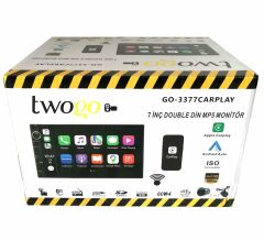 Twogo Go 3377 7 Inch Double Teyp Carplay Andorid Auto Bluetooth/USB/4x60W/Geri Görüş Kamerası
