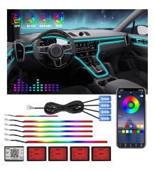 Araç Ambians Ortam Led Kontrollü Bluetooth Androıd İos Danger ( Sese Duyarlı)