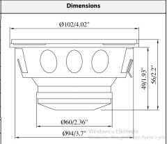 Reiss Audio RS M4NX 10 Cm Midrange 120W Maksimum 40W RMS