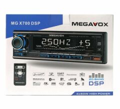 Megavox Oto Teyp DSP Bluetooth 4X60W + 63 Ses Seviyeli Kumandalı Mg X700 DSP Model APP Kontrol