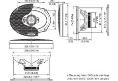 Kenwood KFC-PS6987 Oval 4 yollu Performans Standart Serisi Hoparlör 670W Maksimum 140W RMS