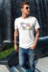 Balık Burcu Renkli Sembol Beyaz T-Shirt