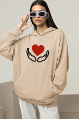 Heart in Hands Oversize Hoodie