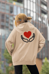 Heart in Hands Oversize Hoodie