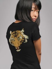 Kaplan Başı Siyah T-Shirt