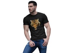 Kaplan Başı Siyah T-Shirt