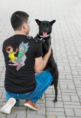 Rick and Morty Medical Check Siyah T-Shirt