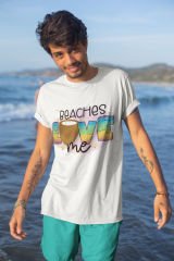 Beaches Love Me Beyaz T-Shirt