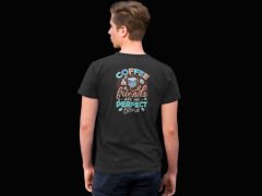 Coffee Friends Perfect Blend Siyah T-Shirt