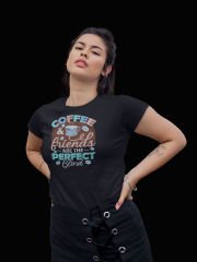 Coffee Friends Perfect Blend Siyah T-Shirt