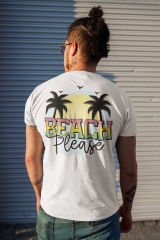 Beach Please Beyaz T-Shirt