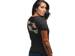 Balık Burcu Renkli Sembol Siyah T-Shirt