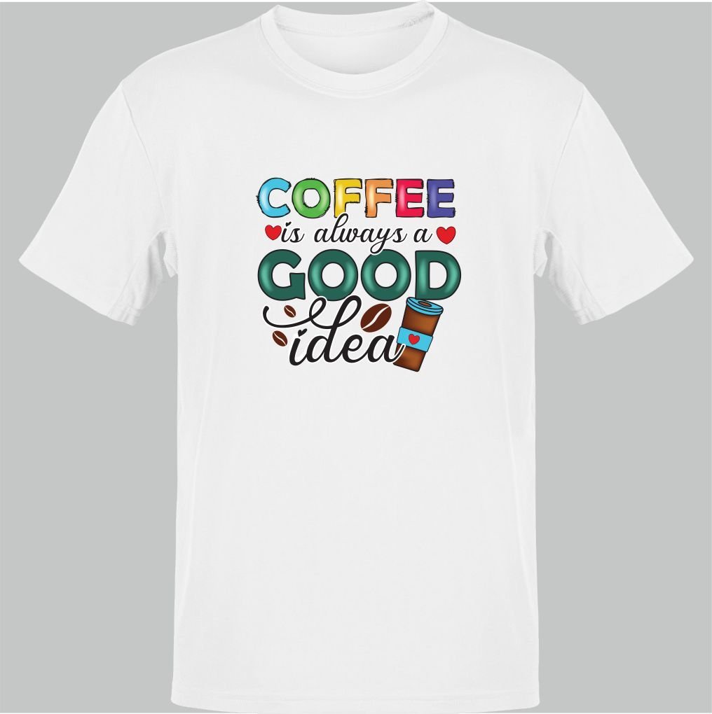 Coffee is a Good Idea Beyaz T-Shirt